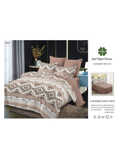 Lenjerie de pat finet 6 piese - Cod 1053