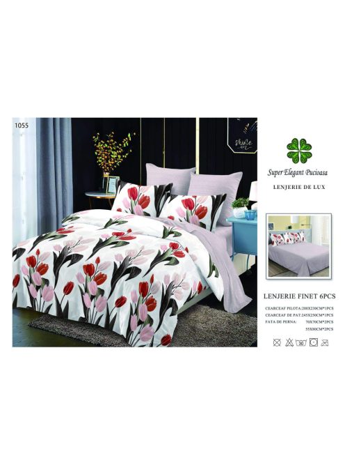 Lenjerie de pat finet 6 piese - Cod 1055