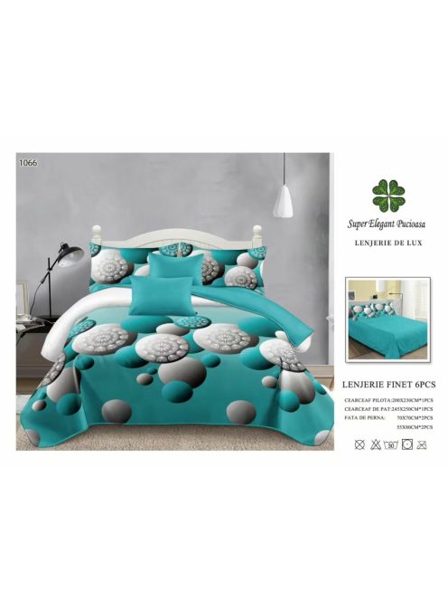 Lenjerie de pat finet 6 piese - Cod 1066