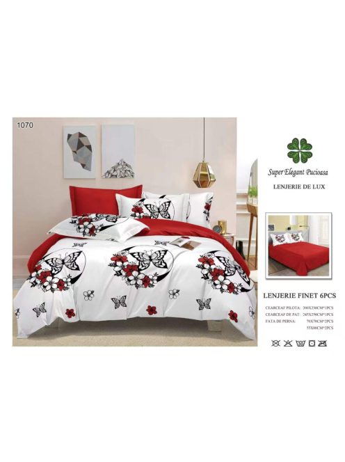 Lenjerie de pat finet 6 piese - Cod 1070