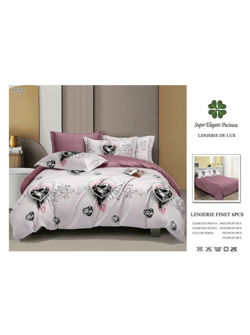 Lenjerie de pat finet 6 piese - Cod 1072