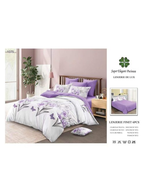 Lenjerie de pat finet 6 piese - Cod 1075