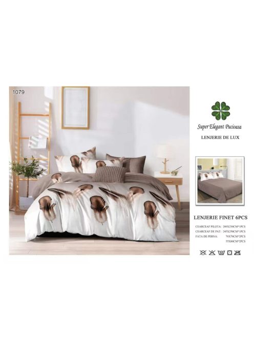 Lenjerie de pat finet 6 piese - Cod 1079