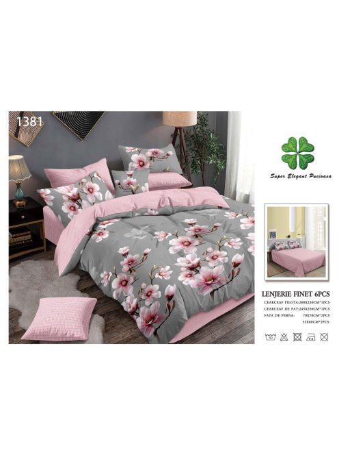 Lenjerie de pat finet 6 piese - Cod 1381
