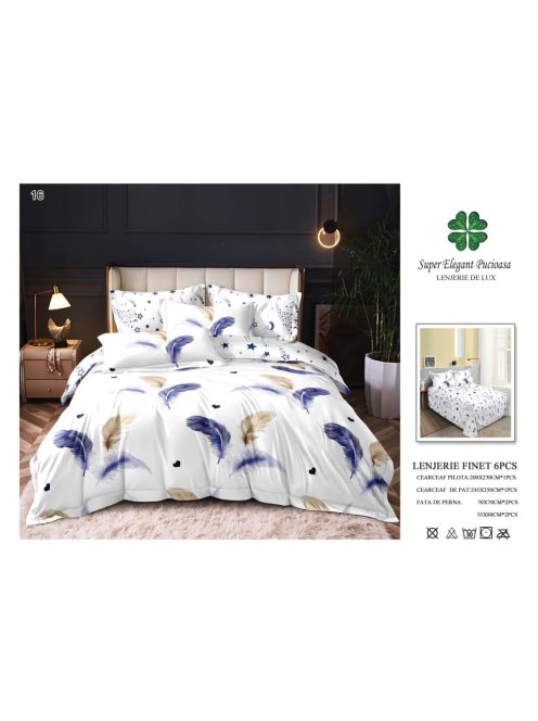 Lenjerie de pat finet 6 piese - Cod 16