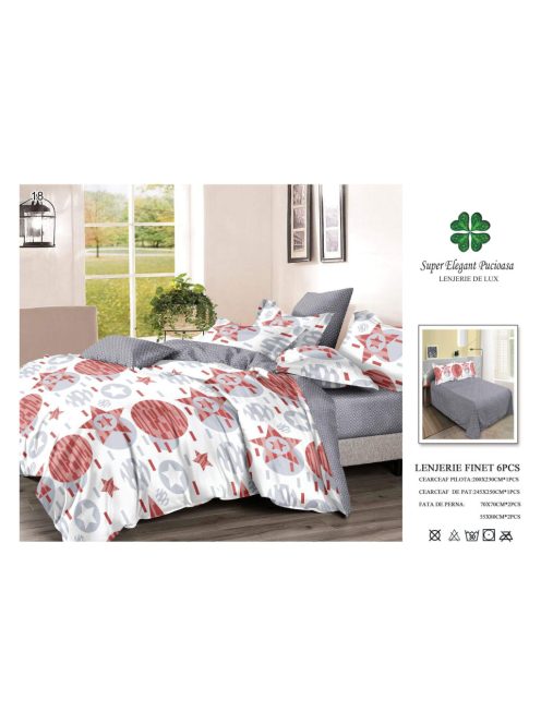 Lenjerie de pat finet 6 piese - Cod 18