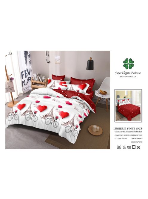 Lenjerie de pat finet 6 piese - Cod 23