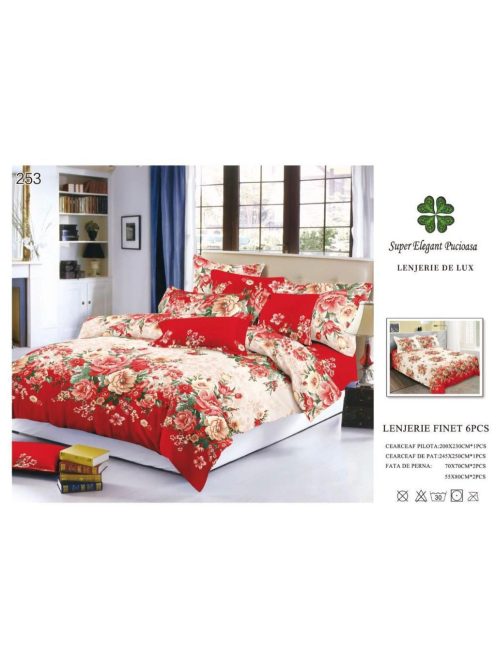 Lenjerie de pat finet 6 piese - Cod 253