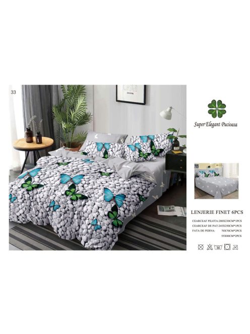 Lenjerie de pat finet 6 piese - Cod 33
