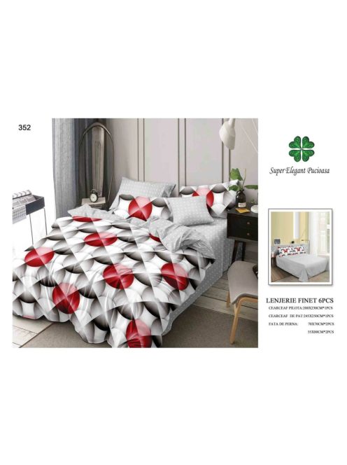 Lenjerie de pat finet 6 piese - Cod 352