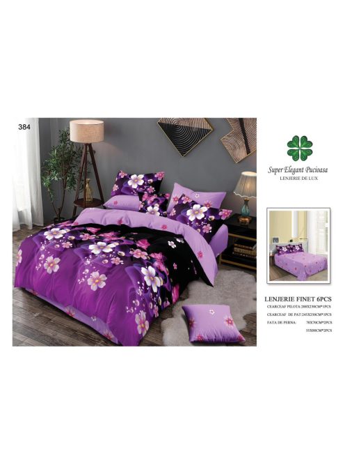 Lenjerie de pat finet 6 piese - Cod 384