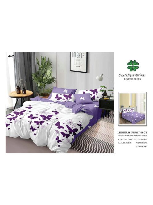 Lenjerie de pat finet 6 piese - Cod 447