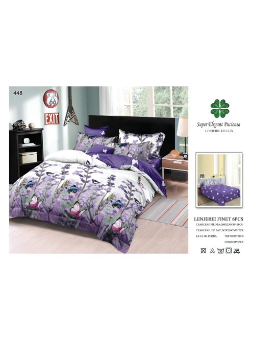Lenjerie de pat finet 6 piese - Cod 448
