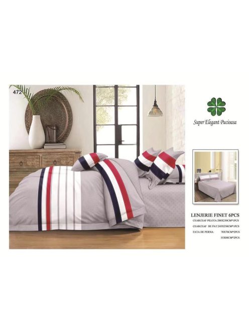 Lenjerie de pat finet 6 piese - Cod 472