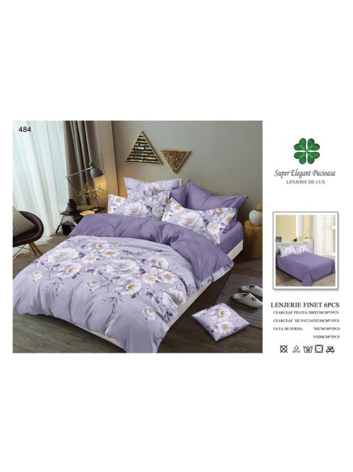 Lenjerie de pat finet 6 piese - Cod 484