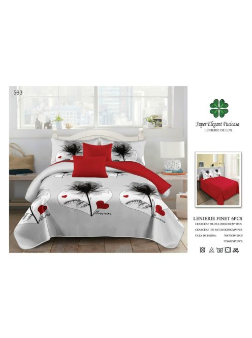 Lenjerie de pat finet 6 piese - Cod 563