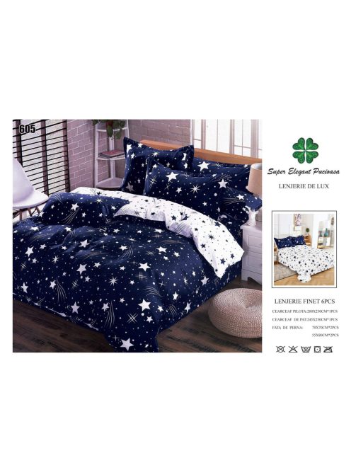 Lenjerie de pat finet 6 piese - Cod 605
