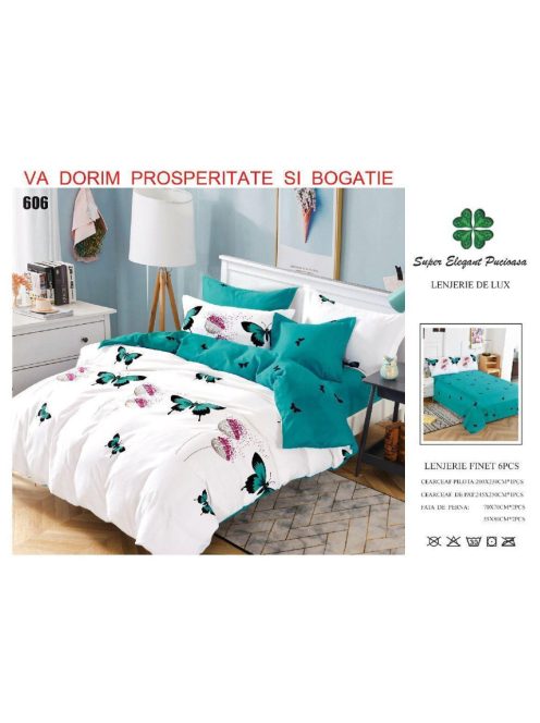Lenjerie de pat finet 6 piese - Cod 606