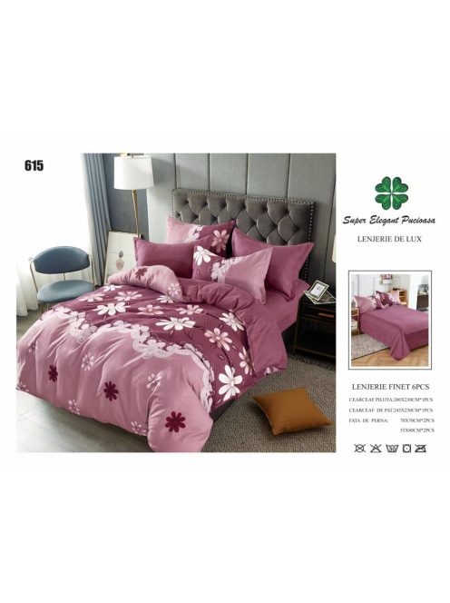 Lenjerie de pat finet 6 piese - Cod 615