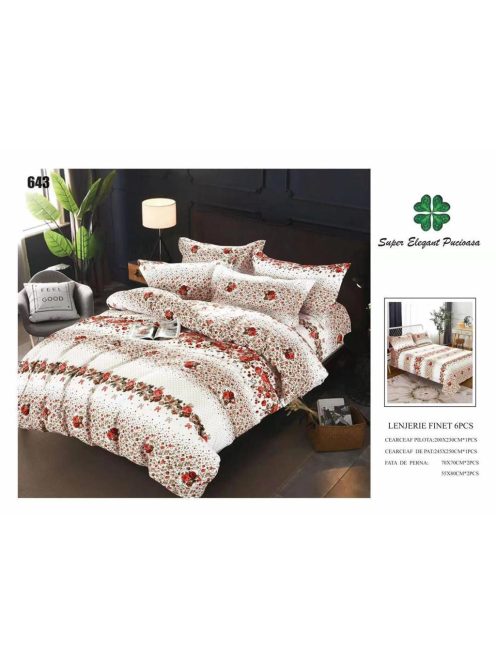 Lenjerie de pat finet 6 piese - Cod 643