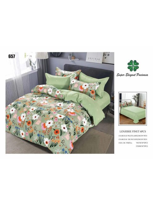 Lenjerie de pat finet 6 piese - Cod 657