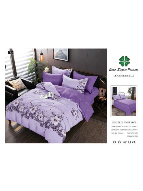 Lenjerie de pat finet 6 piese - Cod 674