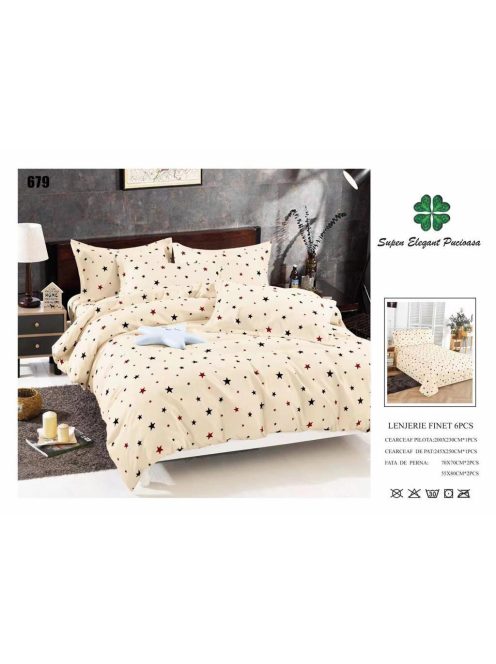 Lenjerie de pat finet 6 piese - Cod 679