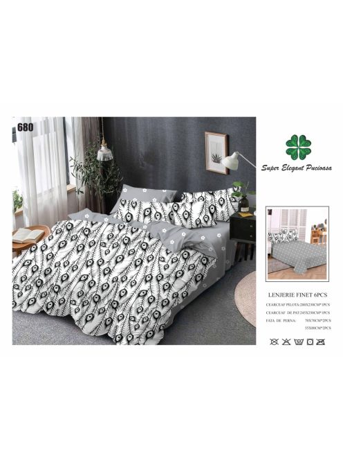 Lenjerie de pat finet 6 piese - Cod 680
