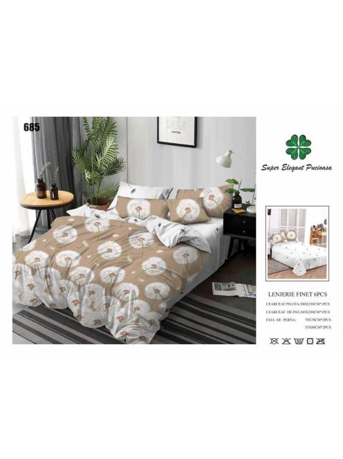 Lenjerie de pat finet 6 piese - Cod 685