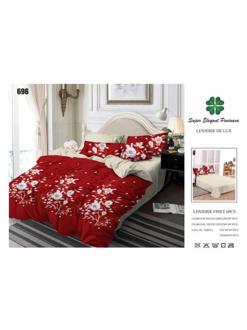 Lenjerie de pat finet 6 piese - Cod 696