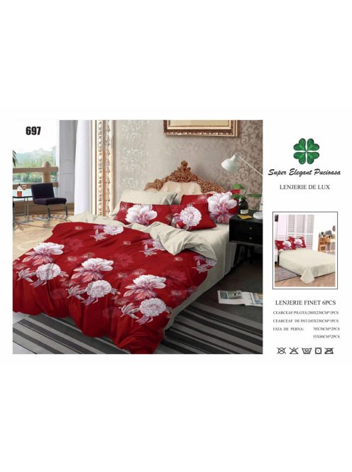 Lenjerie de pat finet 6 piese - Cod 697
