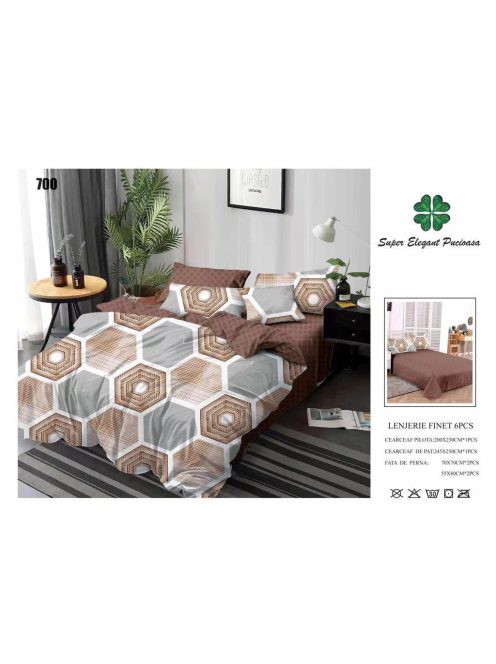 Lenjerie de pat finet 6 piese - Cod 700
