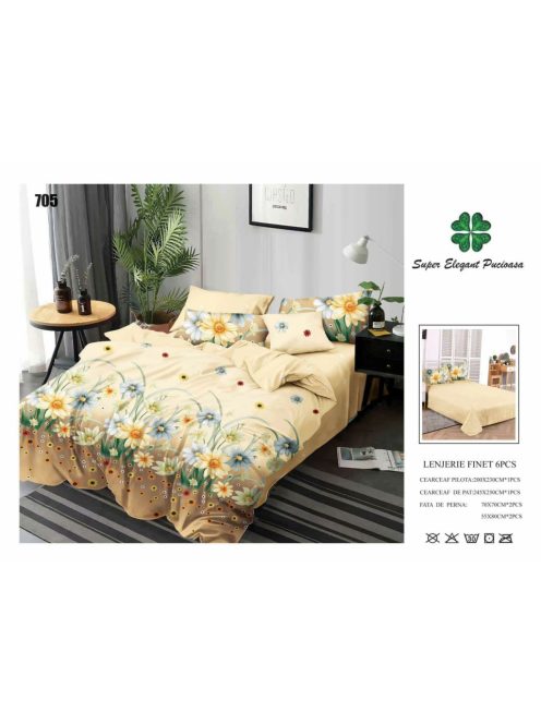 Lenjerie de pat finet 6 piese - Cod 705