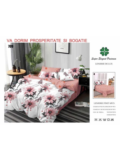 Lenjerie de pat finet 6 piese - Cod 709