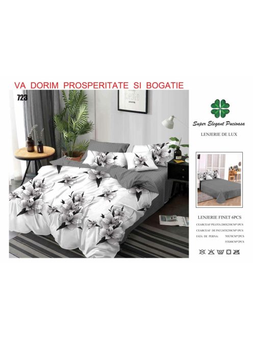 Lenjerie de pat finet 6 piese - Cod 723