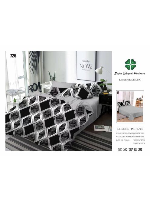 Lenjerie de pat finet 6 piese - Cod 726