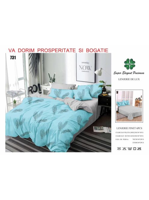 Lenjerie de pat finet 6 piese - Cod 731