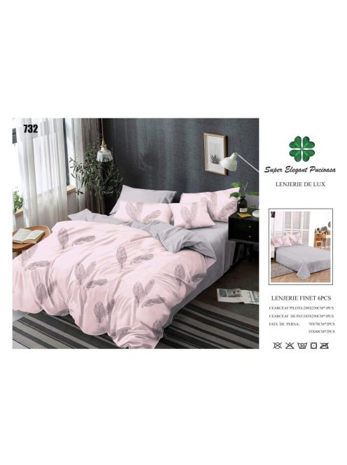 Lenjerie de pat finet 6 piese - Cod 732