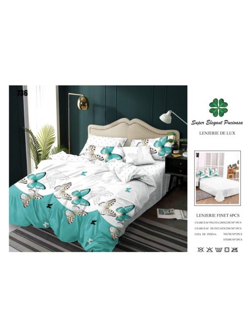 Lenjerie de pat finet 6 piese - Cod 736