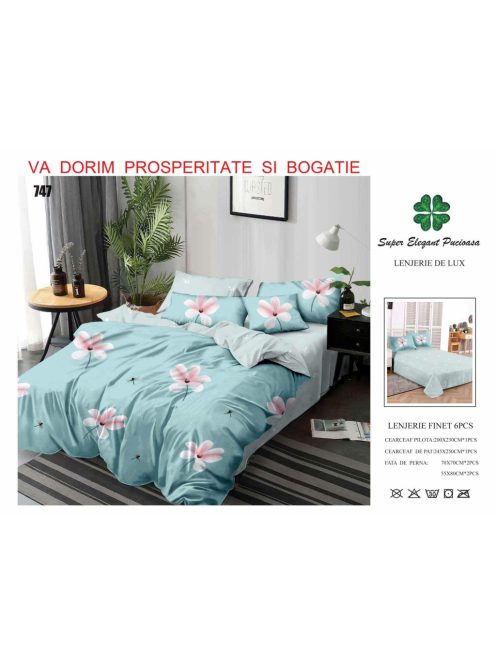 Lenjerie de pat finet 6 piese - Cod 747