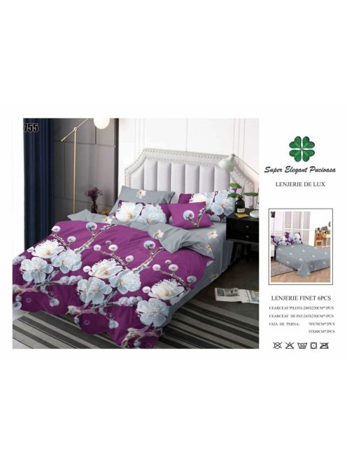 Lenjerie de pat finet 6 piese - Cod 755