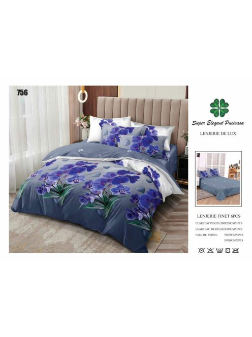 Lenjerie de pat finet 6 piese - Cod 756