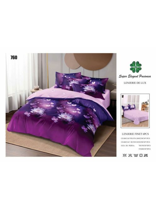 Lenjerie de pat finet 6 piese - Cod 760