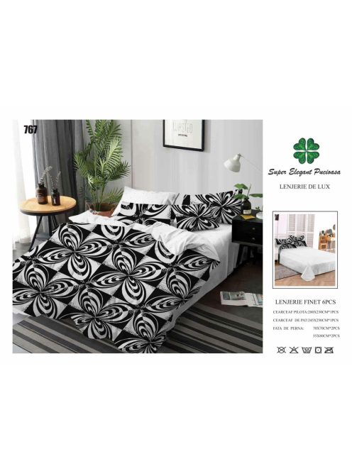 Lenjerie de pat finet 6 piese - Cod 767