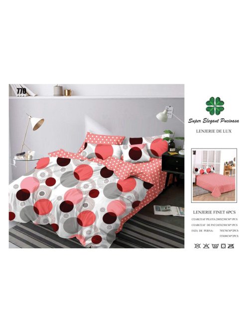 Lenjerie de pat finet 6 piese - Cod 770