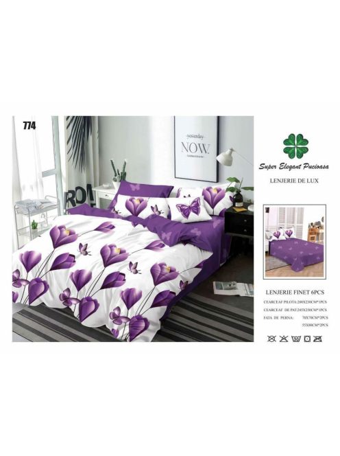 Lenjerie de pat finet 6 piese - Cod 774