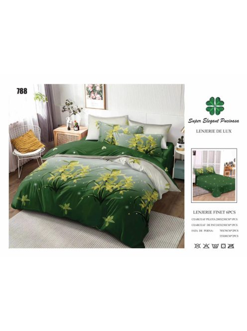 Lenjerie de pat finet 6 piese - Cod 788