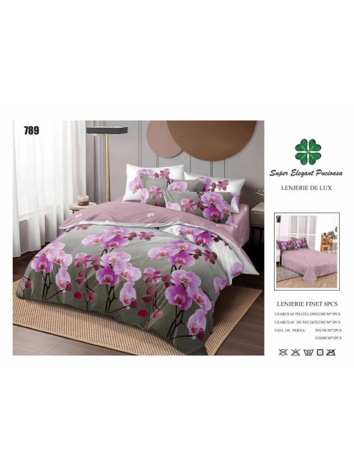 Lenjerie de pat finet 6 piese - Cod 789