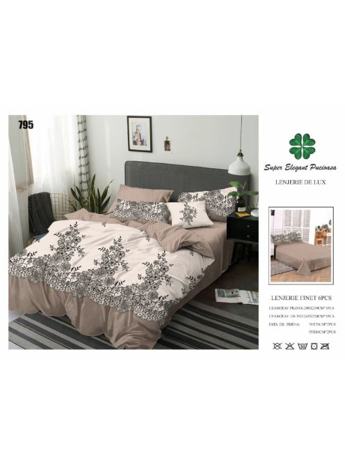 Lenjerie de pat finet 6 piese - Cod 795