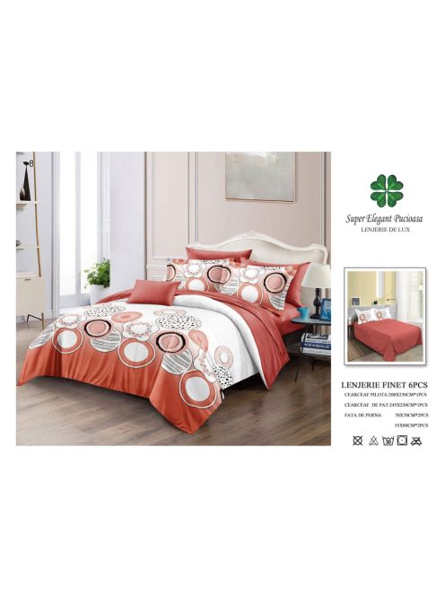 Lenjerie de pat finet 6 piese - Cod 8